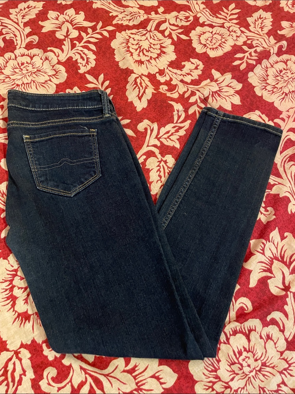 Arizona Jean Company Straight Leg Dark Blue Women's Jeans